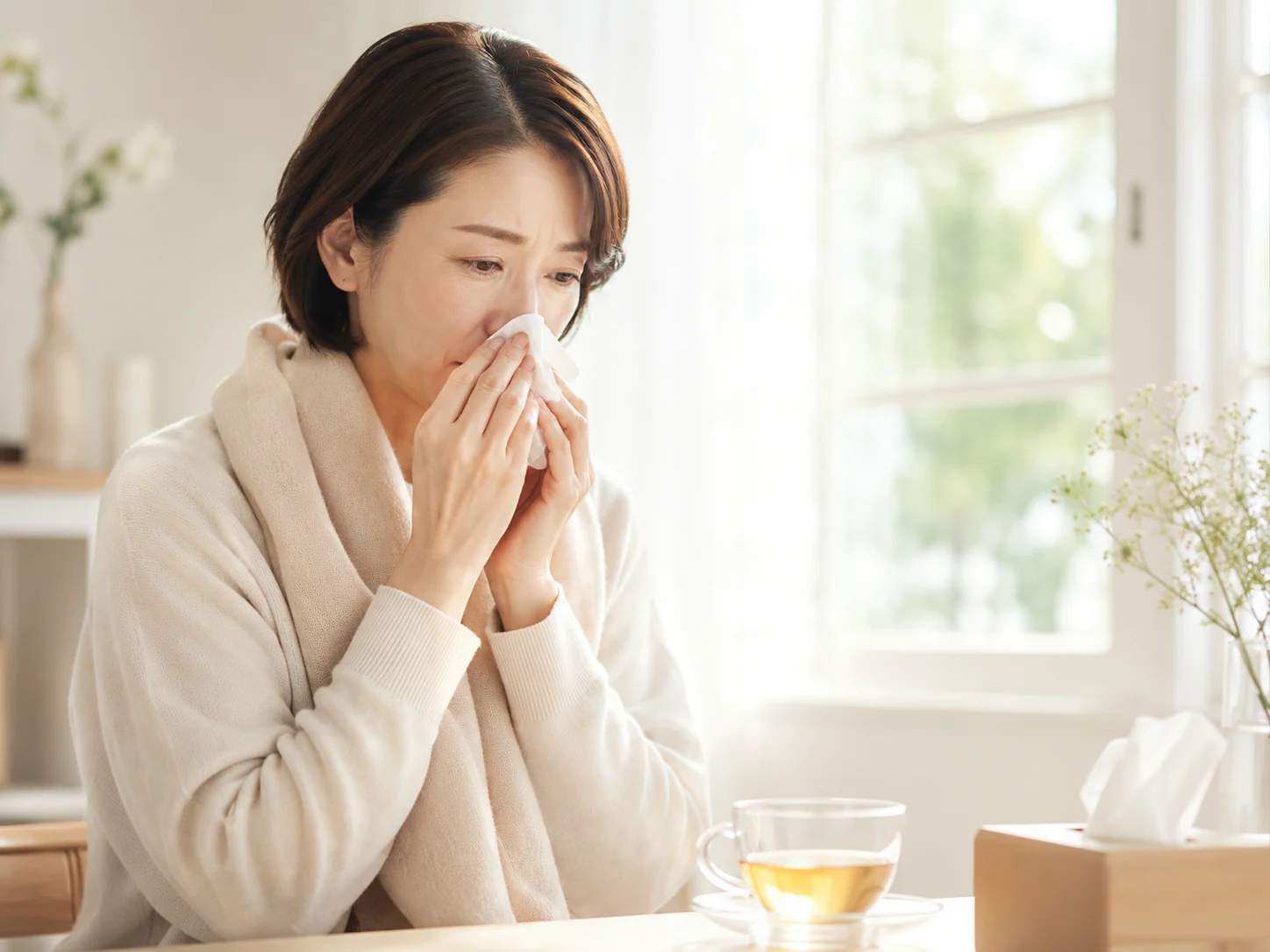 花粉症・季節の不調ケアのイメージ